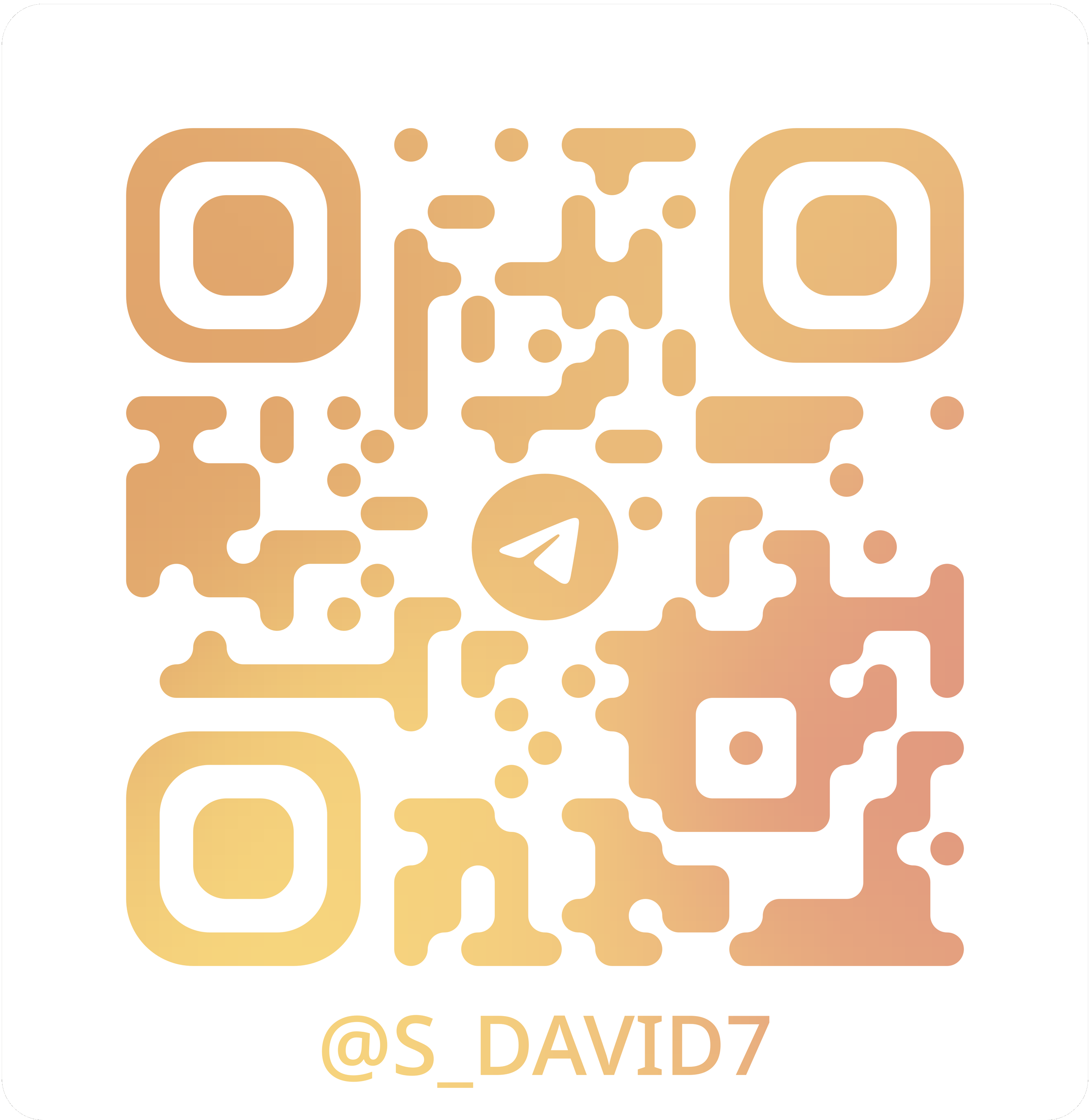 Scan to contact QR Menu support on Telegram